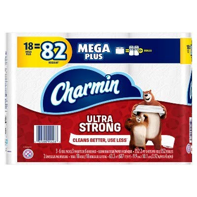 Charmin Ultra Strong Toilet Paper - 18 Mega Plus Rolls