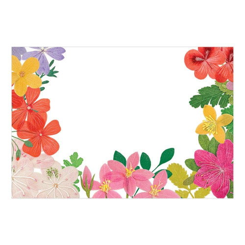 Caspari Halsted Floral Place Cards, 40 Count