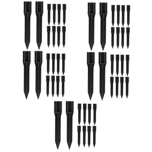 Yardwe 50 pcs abs Ground Nail Pile Landscape Accessories Solar Light Stakes Garden Landscape Lights LED Flood Light Solar Lawn Outdoor Light Poles Lawn Solar Stake Plastic Nails Replace