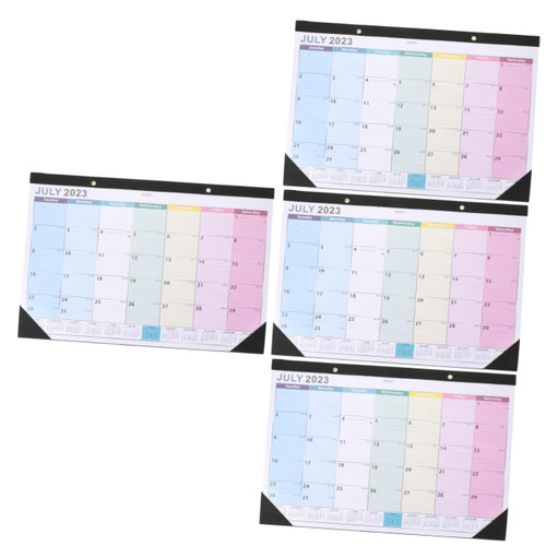 NOLITOY 4pcs Wall Calendar Fridge Calendar Desktop Calendar Office Calendar Daily Calendar 2023 Wall Planner Academic Planner Sturdy Daily use Calendar Holiday Hanging Calendar Household