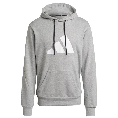 adidas Men's Sportswear Future Icons Three Bar Hoodie, Medium Grey Heather, XX-Large