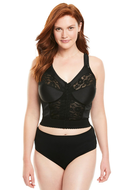 Comfort Choice Women's Plus Size Easy Enhancer Wireless Longline Posture Bra - 40 DDD, Black Comfort Choice Women's Plus Size Easy Enhancer Wireless Longline Posture Bra - 40 DDD, Black