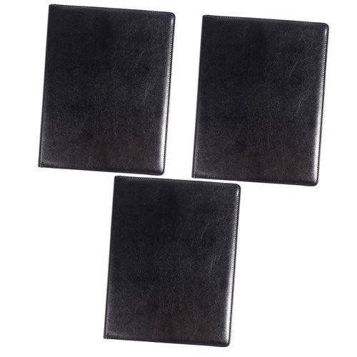 MAGICLULU 3 Pcs Leather Folder A4 Padfolio Organizer Notepad Pocket Document Holder A4 Document Clip Holder Business Presentation Folder Portfolio A4 Paper File Folder Calculator File Rack