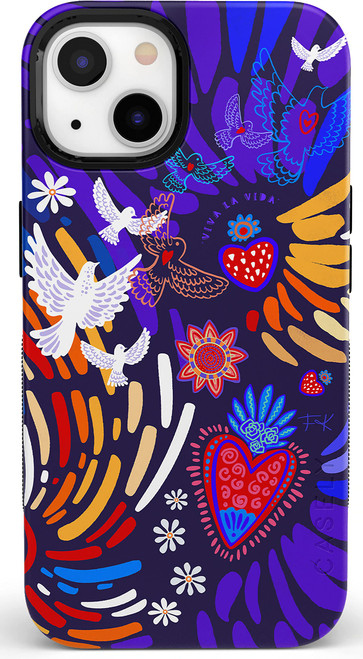 Casely iPhone 14 Case | Viva La Vida | Frida Kahlo Collage | Compatible with MagSafe
