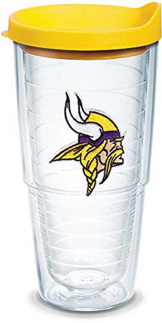 Tervis 1039115 NFL Minnesota Vikings Primary Logo Tumbler with Emblem and Yellow Lid 24oz, Clear Tervis 1039115 NFL Minnesota Vikings Primary Logo Tumbler with Emblem and Yellow Lid 24oz, Clear