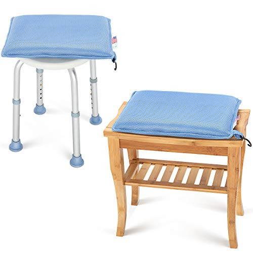 OasisSpace Shower Chair Cushion, Transfer Bench Shower Stool Bath Seat Cushion for Elderly, Senior, Handicap & Disabled, Soft