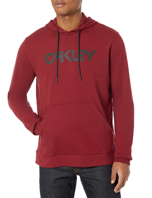 Oakley Men's B1B Pullover Hoodie 2.0, Black/Iron Red, X-Small