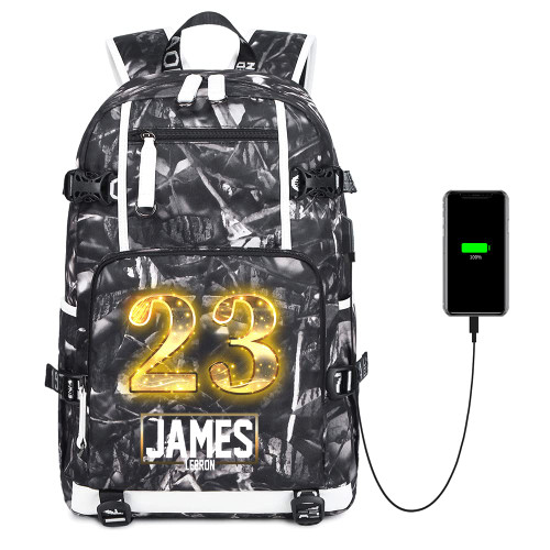 Ansigeren Basketball Player Star JMS 23 Creative Backpacks Sports Fan Bookbag Travel Student Backpack For Men Women (3)