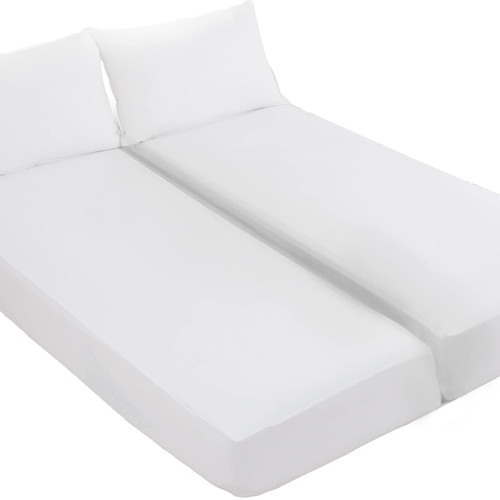 Kingnex Waterproof Split King Mattress Protector for Adjustable Bed Soft Cooling Viscose Made from Bamboo Fitted Matress Cover Kingnex Waterproof Split King Mattress Protector for Adjustable Bed Soft Cooling Viscose Made from Bamboo Fitted Matress Cover