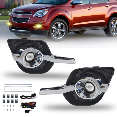 Fog Lights Replacement for 2010 2011 2012 2013 2014 2015 2016 Chevy Equinox with H11 12V 35W Halogen Bulbs & Wiring Harness Kit (Clear Lens) Fog Lights Replacement for 2010 2011 2012 2013 2014 2015 2016 Chevy Equinox with H11 12V 35W Halogen Bulbs & Wiring Harness Kit (Clear Lens)