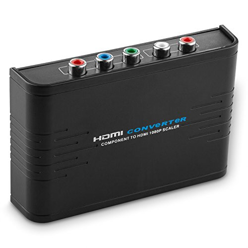 Musou Component to HDMI Converter,5RCA Component YPbPr to HDMI Audio Video Converter Adapter Scaler for PS2 PS3 XBOX HDTV