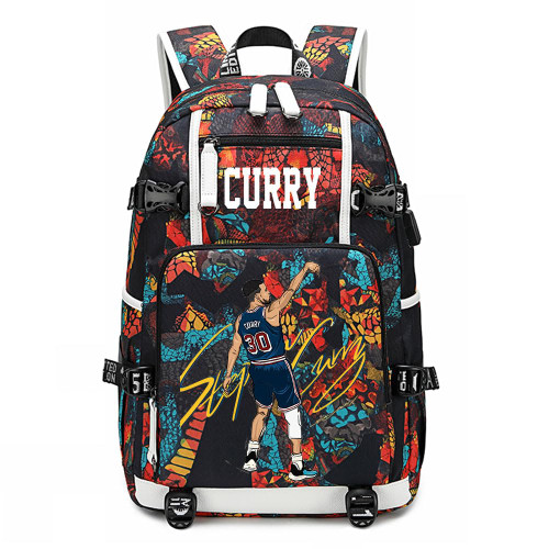 Ansigeren No. 30 Basketball Player Star Multifunctional Backpacks Sports Fan Bookbag Travel Student Backpack (S2)