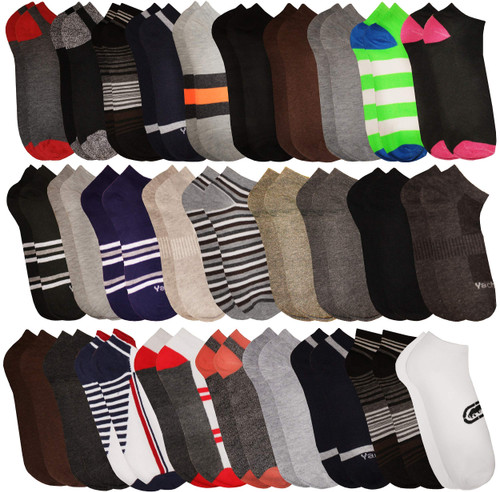 Yacht & Smith 60 Pair Mens Low Cut Socks Thin Comfortable Lightweight Breathable Wholesale Bulk Sport Socks,10-13