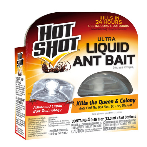 Hot Shot Ultra Liquid Ant Bait, Kills the Queen & Colony, Pack of 6 Hot Shot Ultra Liquid Ant Bait, Kills the Queen & Colony, Pack of 6