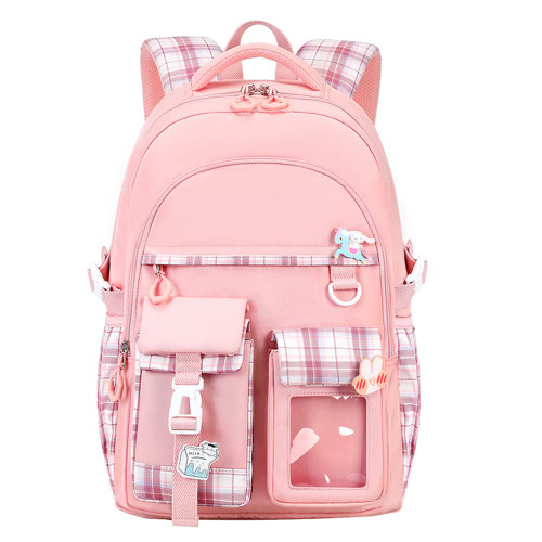 Girls Backpacks 15.6 Inch Laptop School Bag College Backpack Travel Daypack Large Bookbags for Teens Girls College Women Students (Pink)