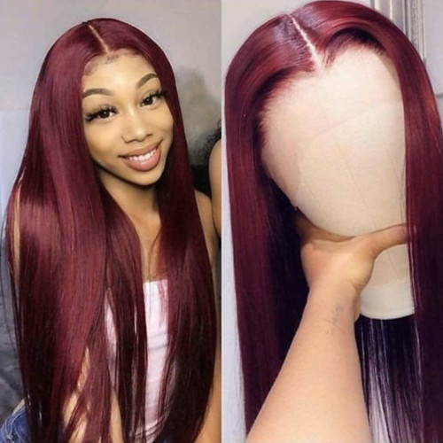 Missyvan Burgundy Hair Lace Front Wig Long Straight Hair Wigs Glueless 99J Red Synthetic Lace Front Wigs for Fashion Women Heat Resistant Fiber Hair Missyvan Burgundy Hair Lace Front Wig Long Straight Hair Wigs Glueless 99J Red Synthetic Lace Front Wigs for Fashion Women Heat Resistant Fiber Hair