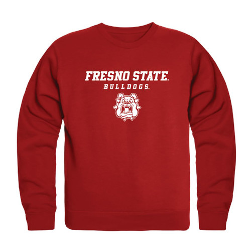 W Republic California State University Fresno Bulldogs Seal Crewneck Pullover Sweatshirt Sweater - Red, X-Large