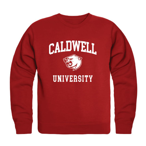 W Republic Caldwell University Cougars Seal Crewneck Pullover Sweatshirt Sweater - Red, XX-Large