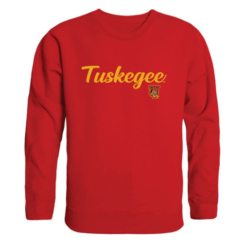 Tuskegee University Golden Tigers Script Crewneck Pullover Sweatshirt Sweater Red XX-Large