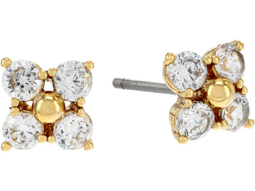 Kate Spade New York Miosotis Flower Studs Earrings Clear/Gold One Size