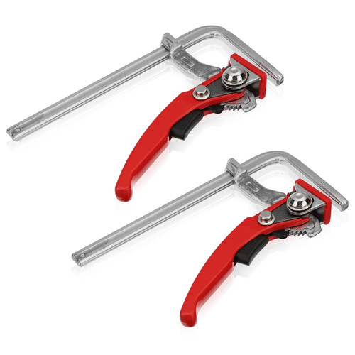 2023 Upgrade Ratcheting Table Clamp, Quick Track Saw Clamps Ratchet Guide Rail F Clamp MFT Clamp for MFT Table and Guide Rail System Wood Clamps Compatible with Festool (2PCS)