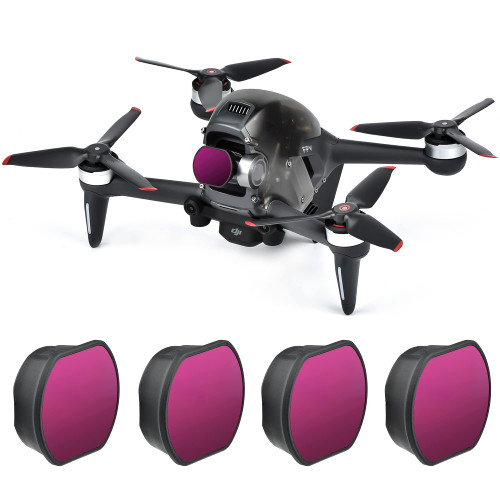 SWAYFOON 4 Pack Camera Lens Filter for DJI FPV Drone, ND8 ND16 ND32 ND64 Lens Protector Accessories