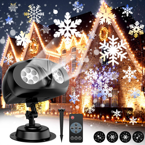 Fussion Christmas Snowflake Projector Lights Outdoor, Owl Shaped Decorative Lighting Projection Lamp, Led Snowfall Show Outdoor Waterproof Landscape for Xmas Holiday Wedding Indoor Garden Patio Party Fussion Christmas Snowflake Projector Lights Outdoor, Owl Shaped Decorative Lighting Projection Lamp, Led Snowfall Show Outdoor Waterproof Landscape for Xmas Holiday Wedding Indoor Garden Patio Party