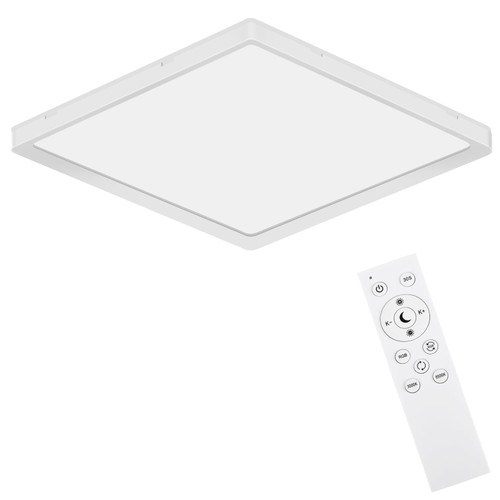 12 Inch LED Flush Mount Ceiling Light Dimmable with Remote Control, 24W 2400lm 3000K-6500K LED Ceiling Light Fixture Dimmable, Modern Led Ceiling Lamp for Living Room, Bedroom, Kitchen, Laundry Room