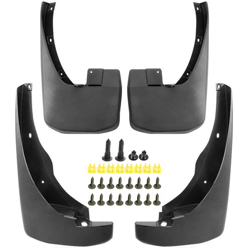 A-Premium Set of 4PCS Mud Flaps Splash Guards Mudguards Mudflaps with Hardware Accessories Compatible with Nissan Frontier 2005-2022 2023 Pickup, Black Color, Front and Rear (Driver & Passenger Sides)
