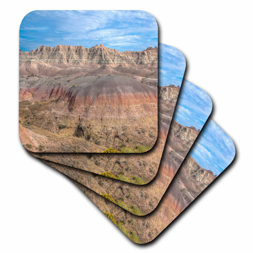 3dRose Mike Swindle Photography - Landscapes - Blue Skies Over Mountains - Coasters (cst-378169-3)