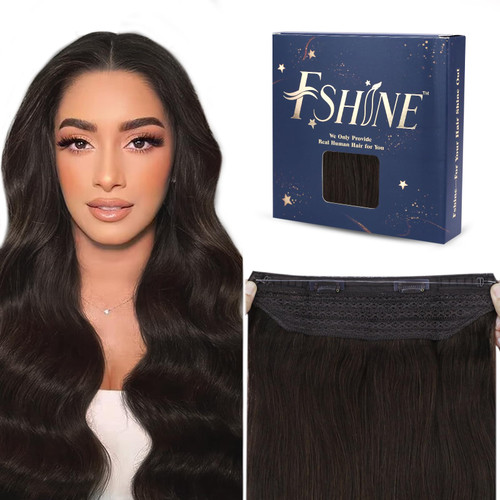 Fshine Brown Wire Hair Extensions Real Human Hair #2 Dark Brown 14 Inch 70g Straight Wire Hair Extensions Invisible Adjustable Fish Line One Piece Hair Extensions Clip in Fshine Brown Wire Hair Extensions Real Human Hair #2 Dark Brown 14 Inch 70g Straight Wire Hair Extensions Invisible Adjustable Fish Line One Piece Hair Extensions Clip in