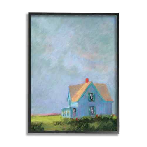 Stupell Industries Distant Rural House Dark Cloudy Sky Framed Wall Art, Design by Sweetwater