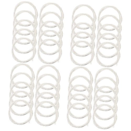 MILISTEN 40 Packs Strings Replace Classic Classical Nylon White Silver Guitar Accessory Music Nylon Guitar Set of Strings Nylon Sleeve Guitar Supply Component Steel String Supplies