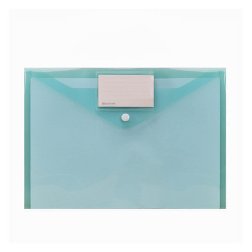 GOOFFY File Organizer 4 Pcs Transparent Jelly Color A4 File Storage Bag Button Close Folder Bag Office Plastic Folder Large Capacity Storage Wallet File Folders folders