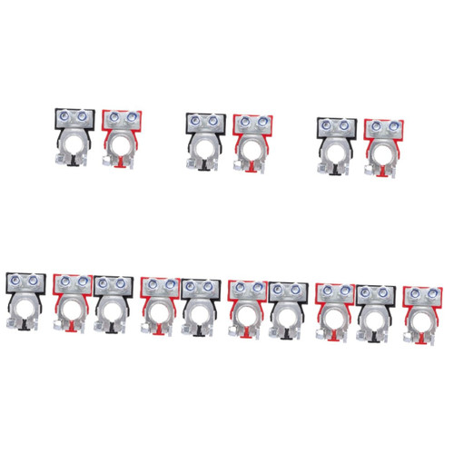 Milisten 8 Pairs battery terminal battery cable terminals professional cable terminals connector terminals battery cable terminal clamps car batteries car supplies copper thicken Card head