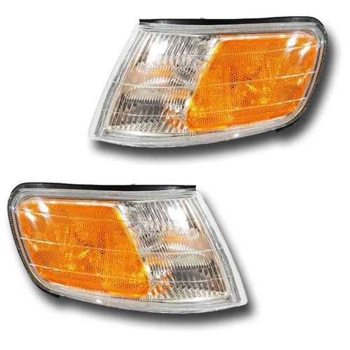 SQAMOR Left + Right Parking Side Marker Light Assembly 1 Pair Bulbs HO2550109 34350-SV4-A02 HO2551109 34300-SV4-A02