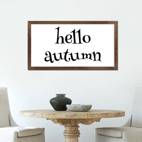 Country Style 12x22in Wooden Wall Art Sign with Life Positive Quote Hello Autumn Bible Verse Apricot Frame Wooden Plaque for Laundry Room Farmhouse Porch Cottage Wall Decor Birthday Housewarming Gift