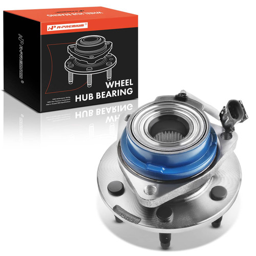 A-Premium Rear Wheel Bearings and Hub Assembly Compatible with Cadillac CTS 2004-2007, SRX 2004-2009, STS 2005-2011, w/ABS 6-Lug, Replace# 512243