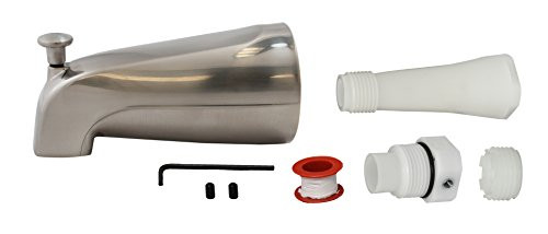 Keeney PP825-35BN Universal Fit Bath Tub Spout with Front Diverter, Polished Chrome Finish
