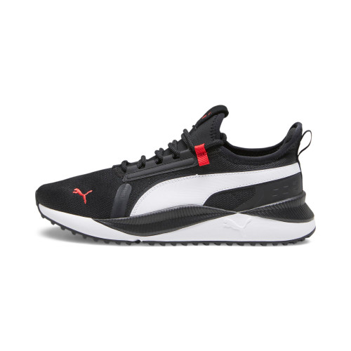 PUMA Men's Pacer Future Street Plus Sneaker, Black White-for All Time Red, 12