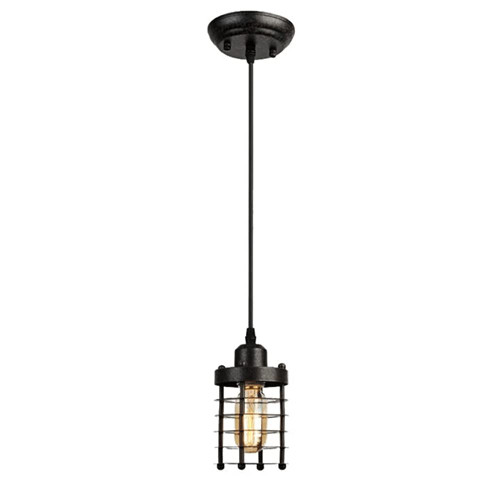 Wmdtr Cage Pendant Light, Vintage Industrial Metal Ceiling Lamp Rustic Hanging Wire Cage Mini Light Fixture for Office Dining Room Living Room Kitchen Island Restaurant