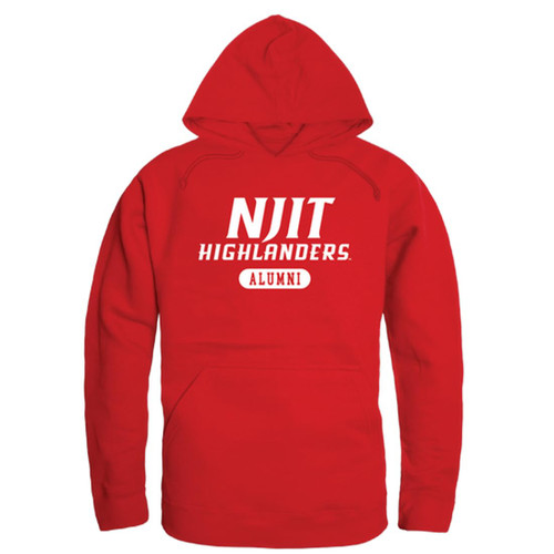 W Republic NJIT Highlanders Alumni Hoodie Sweatshirts - Red, X-Large
