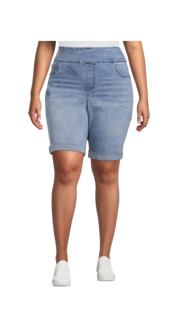 Terra & Sky Plus Size Pull On Denim Bermuda Shorts (as1, Alpha, 4X, Plus, Regular, Medium Wash) Terra & Sky Plus Size Pull On Denim Bermuda Shorts (as1, Alpha, 4X, Plus, Regular, Medium Wash)