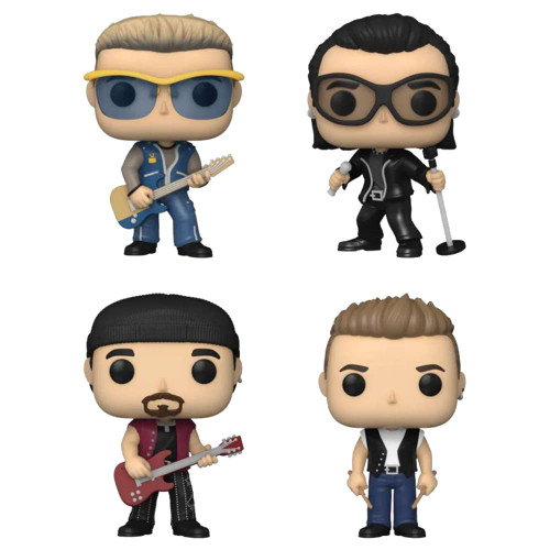 Funko Pop! Rocks: U2 - Zoo TV - Adam/Bono/The Edge/Larry - 4pk Vinyl Figure Funko Pop! Rocks: U2 - Zoo TV - Adam/Bono/The Edge/Larry - 4pk Vinyl Figure