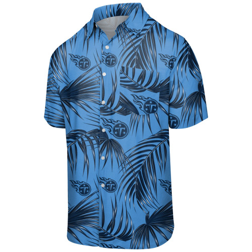 FOCO Tennessee Titans NFL Mens Hawaiian Button Up Shirt - XXL FOCO Tennessee Titans NFL Mens Hawaiian Button Up Shirt - XXL
