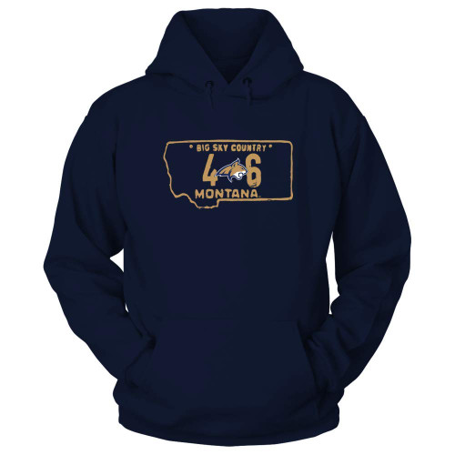 FanPrint Montana State Bobcats Hoodie - Big Sky Country - Hoodie/Navy/L