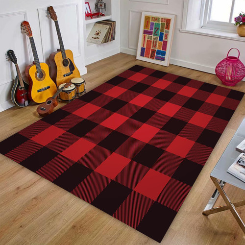 Red Black Checkered Carpet for Kids Room Area Rugs 3x5ft/36x60in/90x150cm, Non-Slip Rubberback Design Laundry Room Runner Rug Floor Mat Red Black Checkered Carpet for Kids Room Area Rugs 3x5ft/36x60in/90x150cm, Non-Slip Rubberback Design Laundry Room Runner Rug Floor Mat