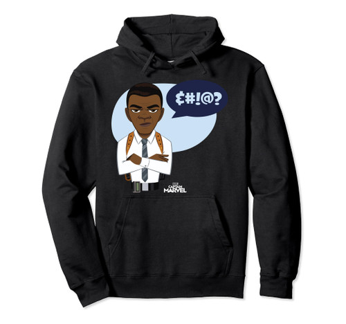 Marvel Captain Marvel Nick Fury Say What? Pullover Hoodie