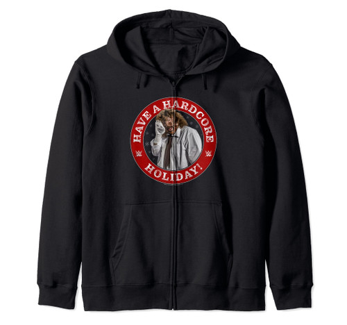 WWE Mankind Have Hardcore Holiday! Zip Hoodie