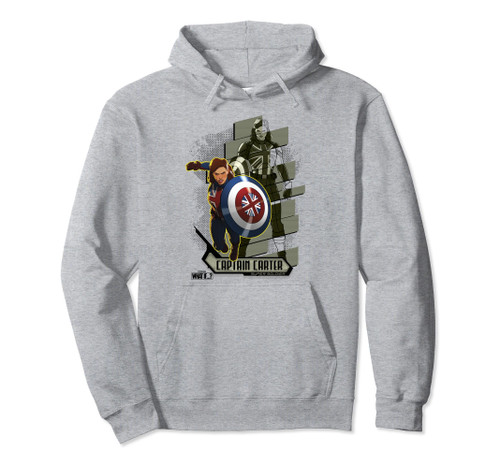 Marvel What If Captain Carter Action Pose Pullover Hoodie